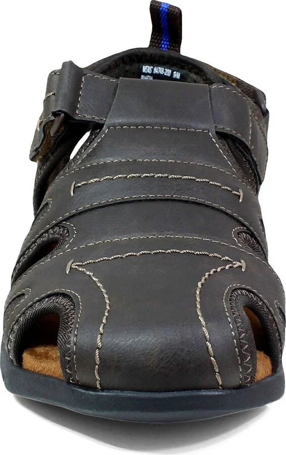 Rio Grande Leather Closed Toe Fisherman Sandal - Wide Width Available - Image 6