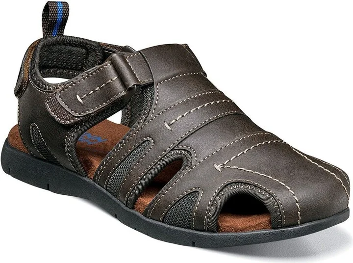 Rio Grande Leather Closed Toe Fisherman Sandal - Wide Width Available