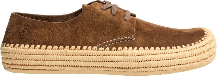 Rio lace up espadrilles in suede and raffia - Image 8