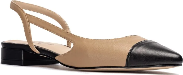 Rio Slingback Pointy Cap Toe Flat