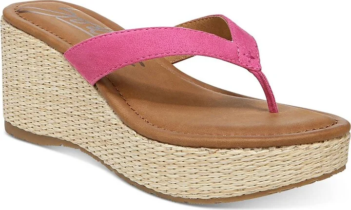 Rio Womens Thong Platform Wedge Sandals