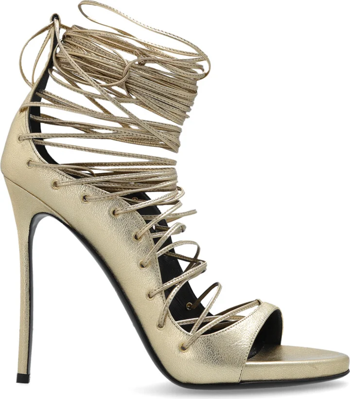 Riri High-heeled Sandals, , - Gold