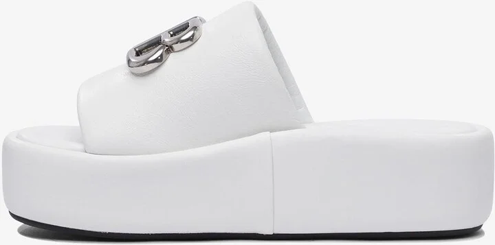 Rise Flatform Leather Slides - Image 2