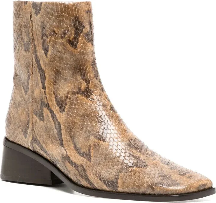 Rise snakeskin-print leather ankle boots - Image 2