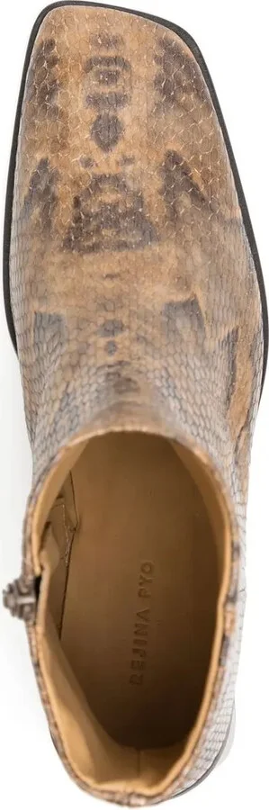 Rise snakeskin-print leather ankle boots - Image 4