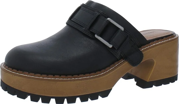Rishona Womens Leather Slip On Clogs