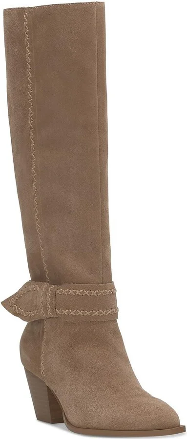 RISVIN Womens Stretch Leather Knee-High Boots