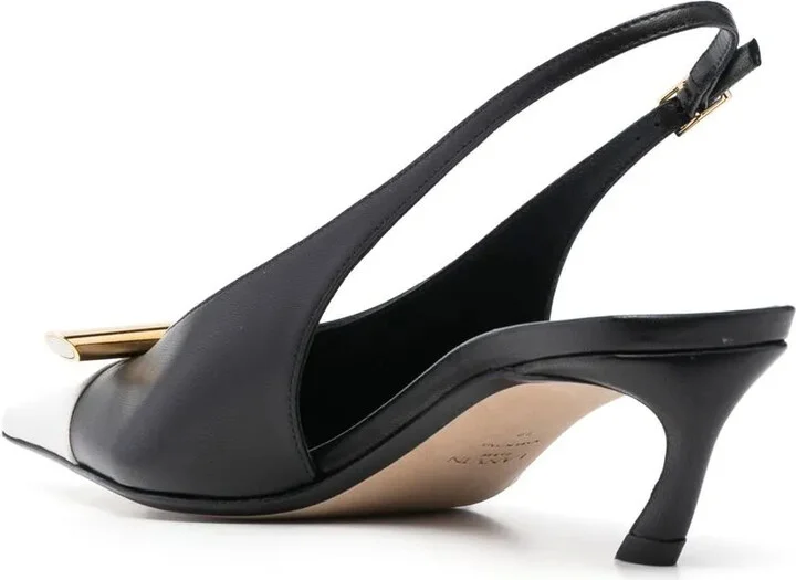 Rita 50mm leather slingback pumps - Image 3