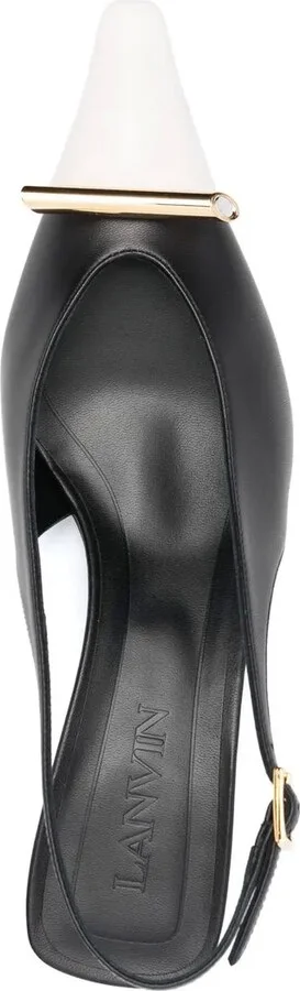 Rita 50mm leather slingback pumps - Image 4