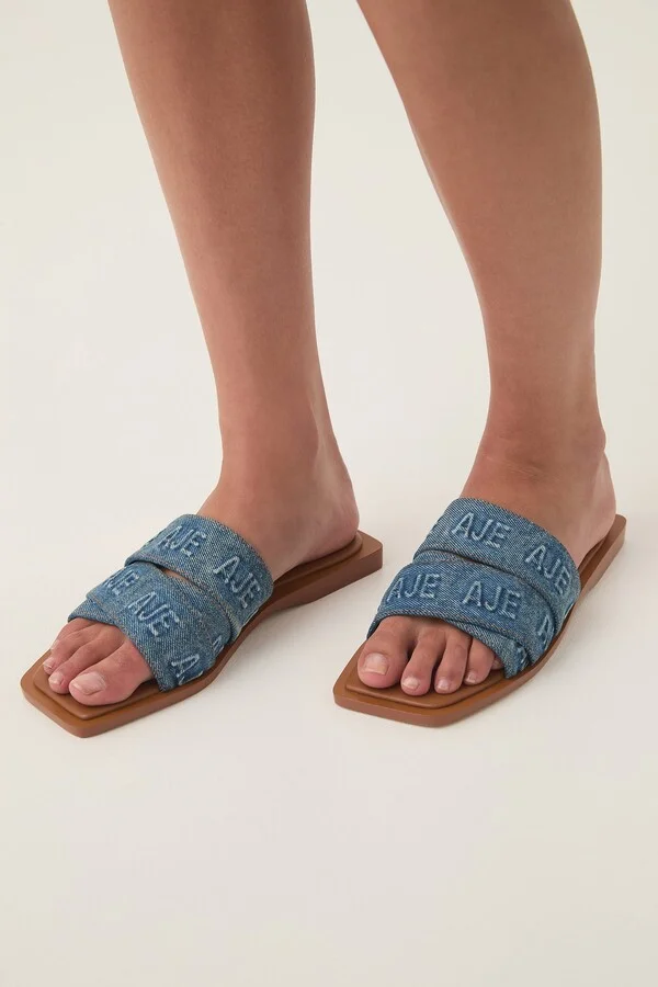 Rita Denim Logo Slide In Colour 90'S Wash Size 36