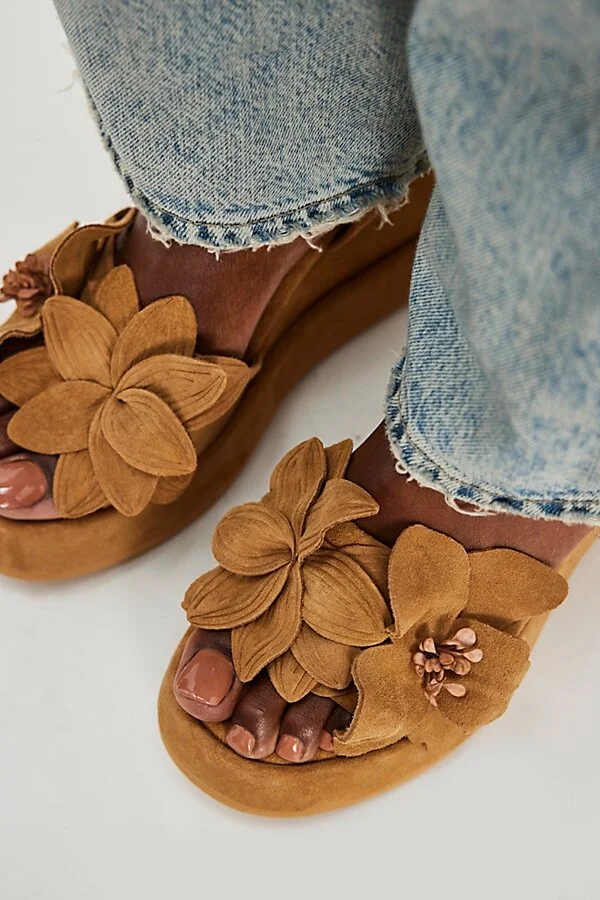 Rita Floral Wedges - Image 2