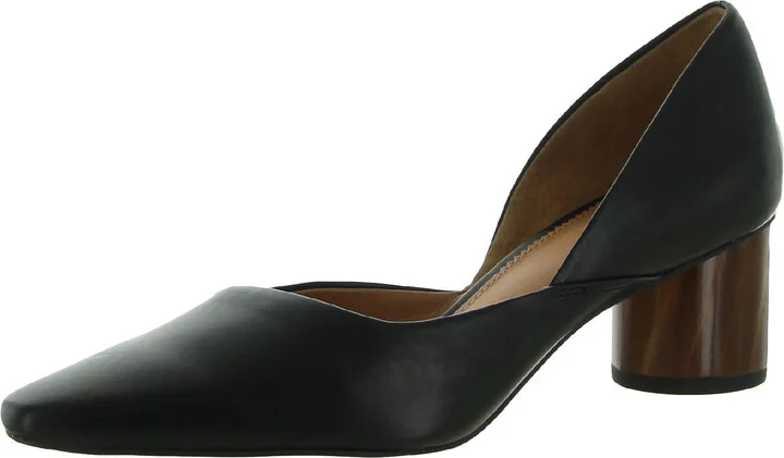 Rita Womens Leather Padded Insole D'Orsay Heels