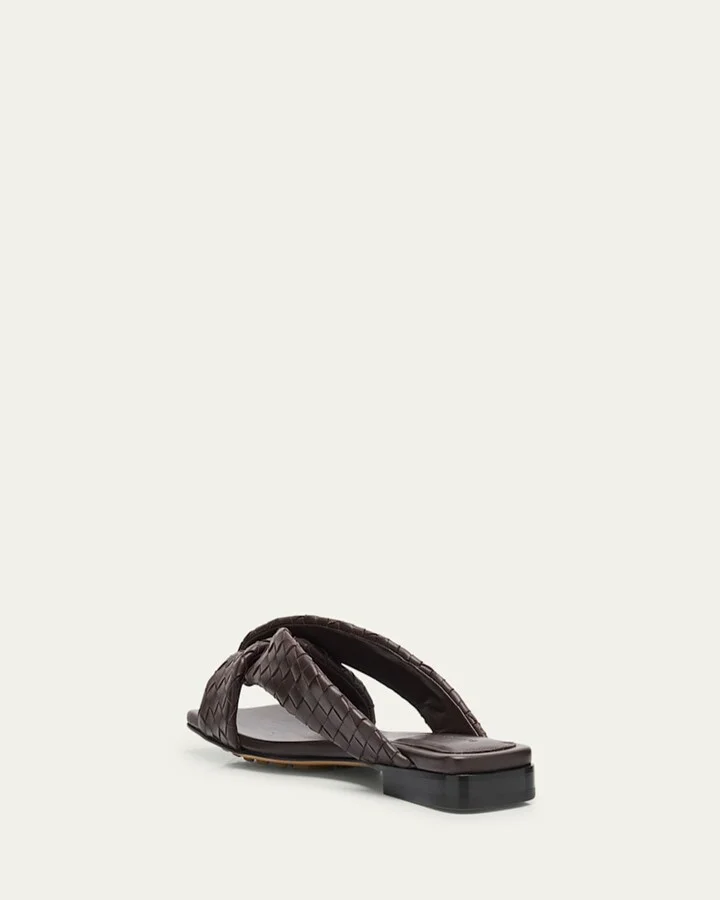 Riva Intrecciato Flat Mule Sandals - Image 3