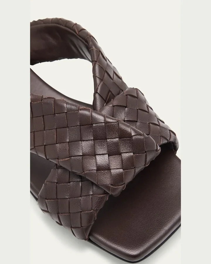 Riva Intrecciato Flat Mule Sandals - Image 7