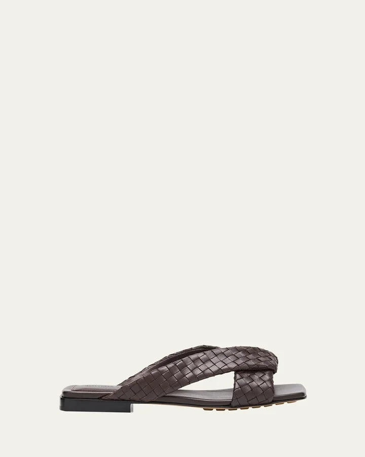 Riva Intrecciato Flat Mule Sandals