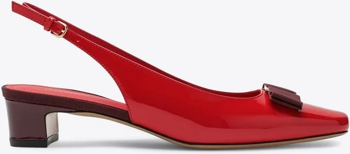 Rivada 40 Patent Leather Slingback Pumps