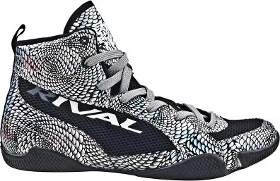 Rival Boxing Lo-Top Guerrero Boots - - Silver Snake Skin/Black - Image 2