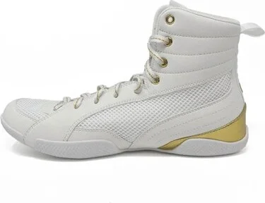 Rival Boxing RSX-Guerrero Mid-Top Deluxe Boxing Boots - - White/Gold - Image 2