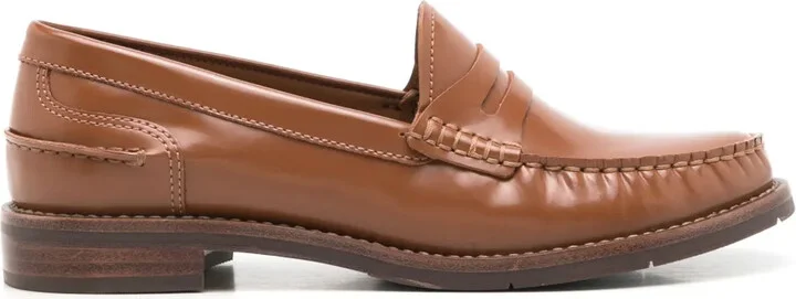 Rive Gauche leather loafers