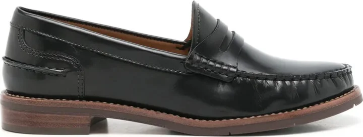 Rive Gauche leather loafers