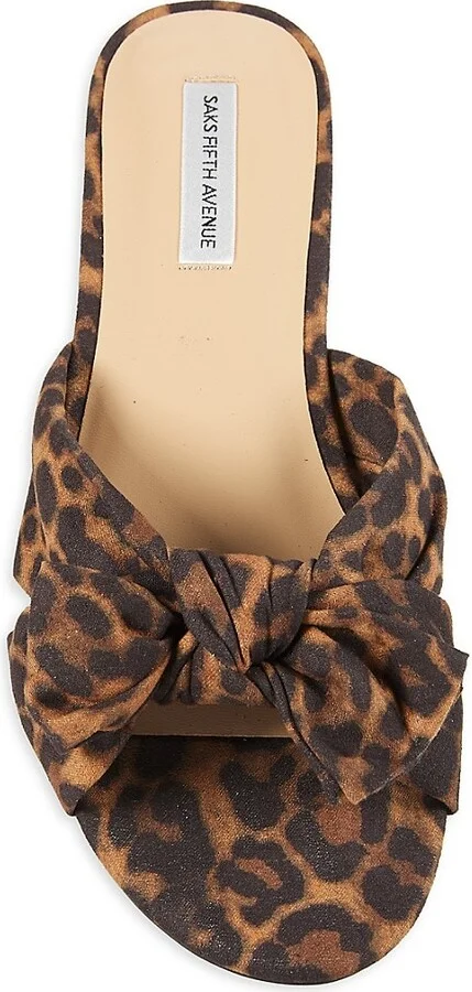 River Animal Print Leather Flat Sandals - Image 5