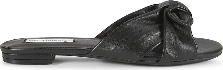 River Animal Print Leather Flat Sandals