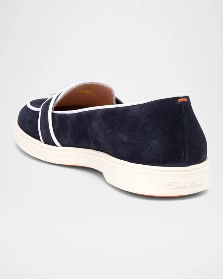 Riviera Suede Bicolor Tassel Loafers - Image 2