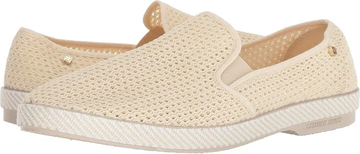 Rivieras Classic Mesh Slip-On Slip on Shoes Beige : EU 36 (US Women's 4.5) Medium, Canvas/Textile