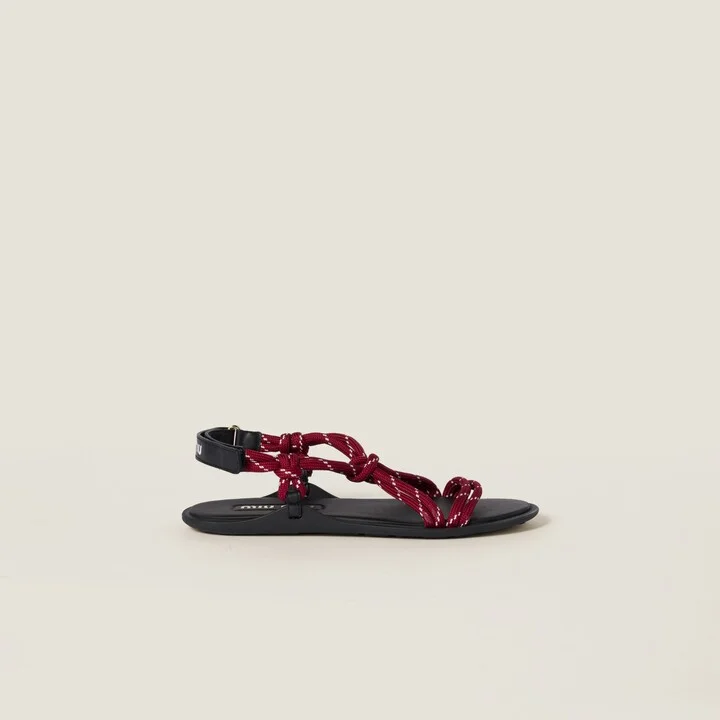 Riviere cord and leather sandals - Image 2