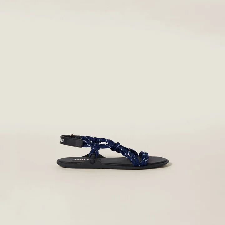 Riviere cord and leather sandals - Image 2