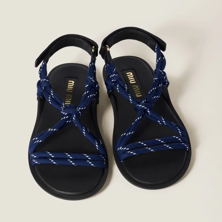 Riviere cord and leather sandals - Image 4