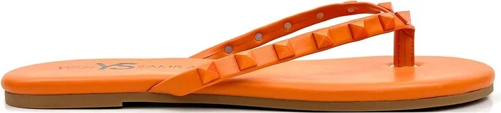 Rivington Stud Flip Flop in Apricot