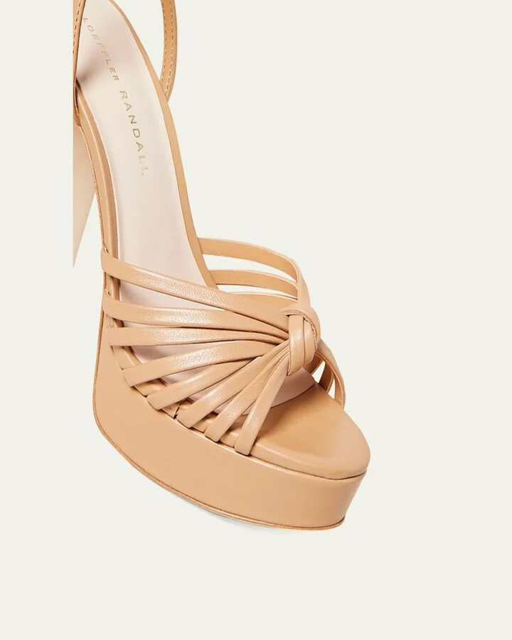 Rivka Metallic Knot Platform Sandals - Image 4