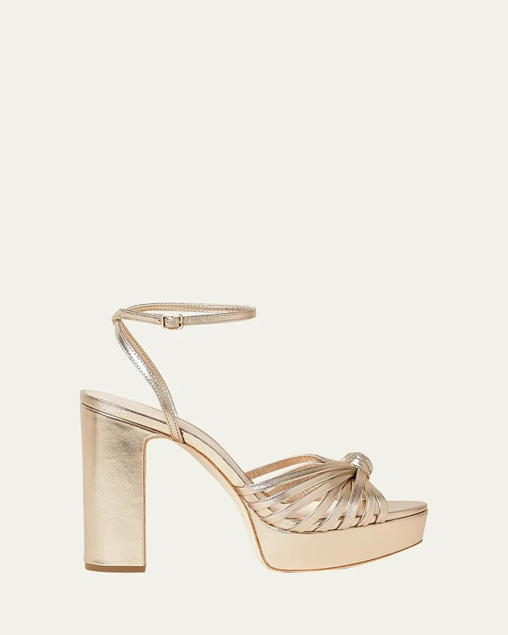 Rivka Metallic Knot Platform Sandals