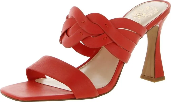 Rivky Leather Kitten Heels In Tiger Lily
