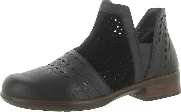 Rivotra Womens Leather Slip-On Ankle Boots