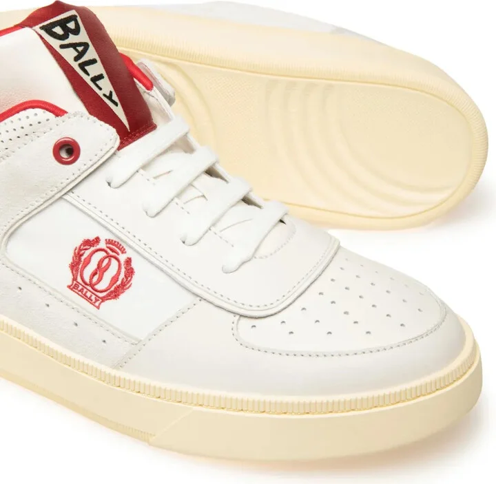 Riweira logo-embroidered leather sneakers - Image 4