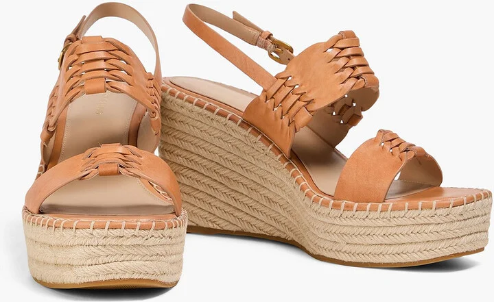 Riya leather espadrille wedge sandals - Image 2
