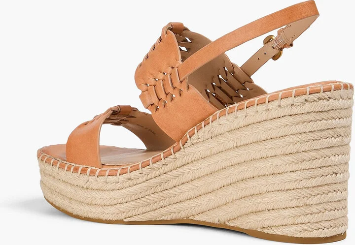 Riya leather espadrille wedge sandals - Image 3