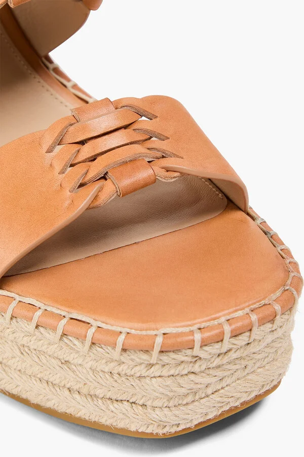 Riya leather espadrille wedge sandals - Image 4