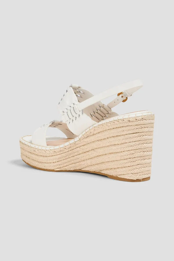 Riya leather espadrille wedge sandals - Image 3