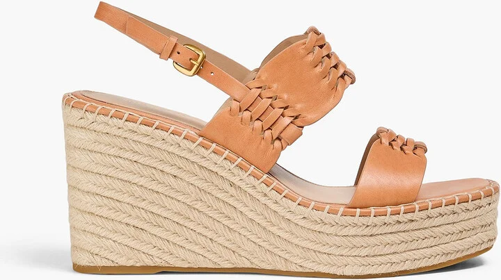 Riya leather espadrille wedge sandals