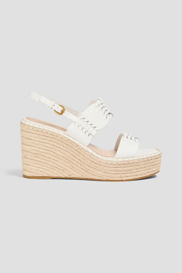 Riya leather espadrille wedge sandals