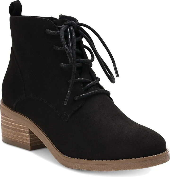 Rizio Womens Lace-Up Faux Suede Booties