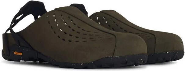 Roa 'Fedaia' Green Leather Slippers - Image 2