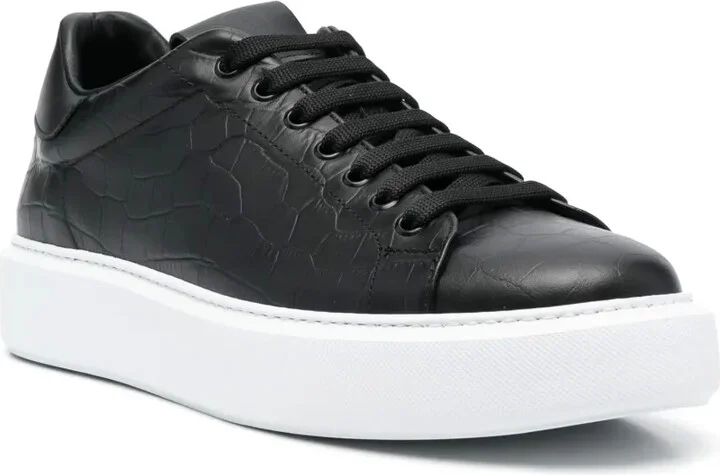 Road crocodile-embossed sneakers - Image 2