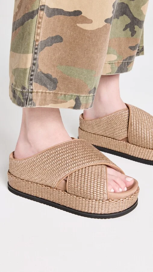 ROAM Cross Stack Raffia Platform Slides - Image 5