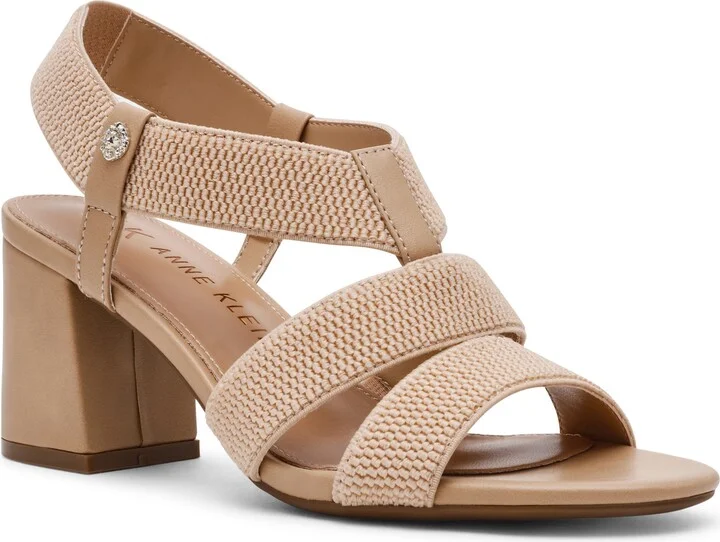 Robenia Woven Banded Block Heel Sandal
