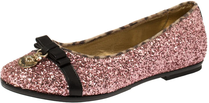 Roberto Cavalli Angels Pink Glitters Ballet Flats Size 37
