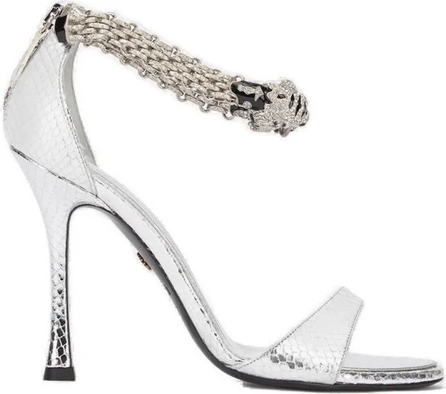 Roberto Cavalli Bejeweled Tigers Embellished Sandals